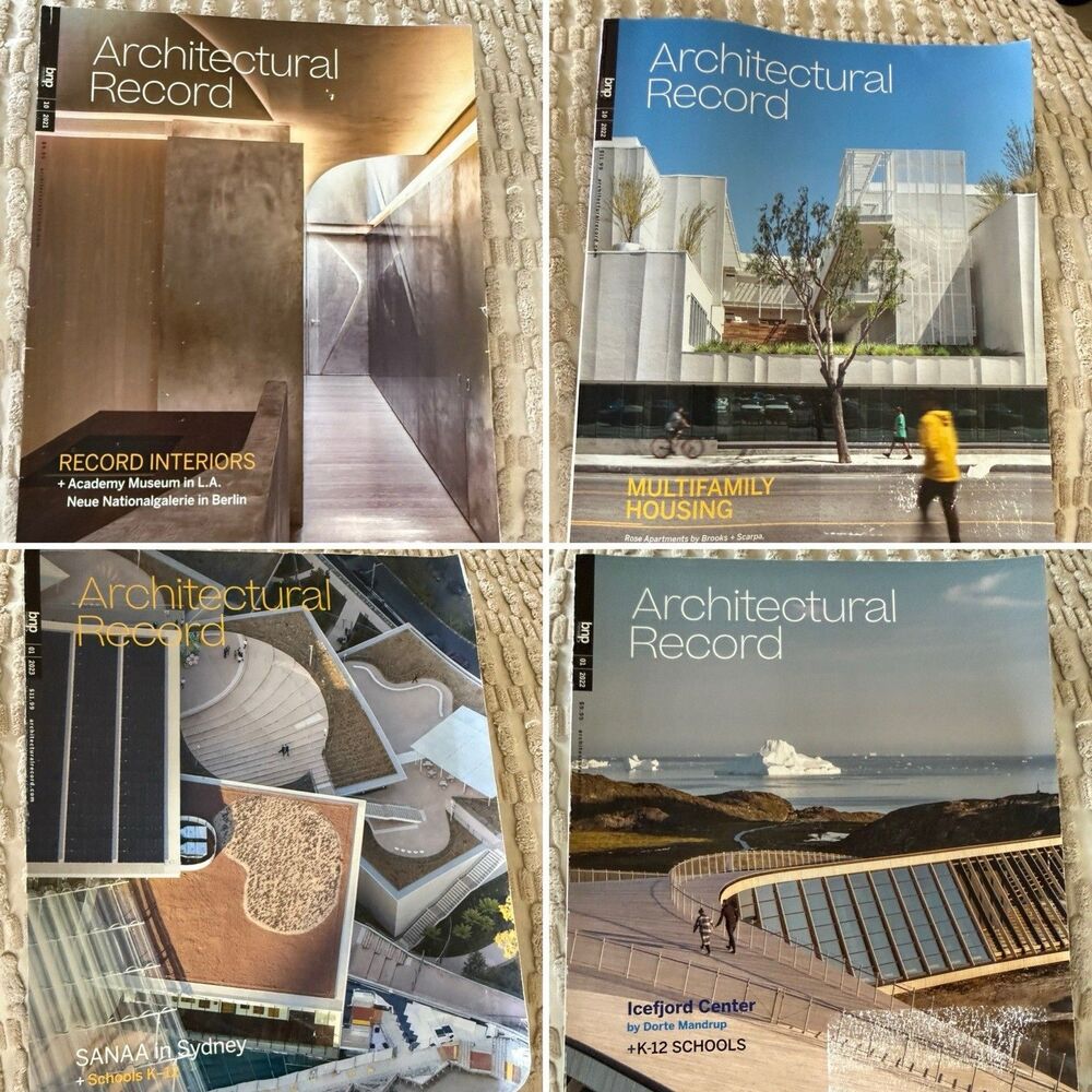 Architectural Record  Lot Of 4 October ‘21 ‘22 & January ‘22 ‘23